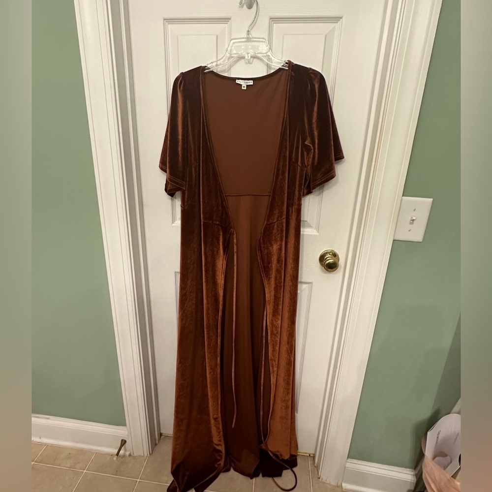 Meghan Velvet Wrap Maxi Dress